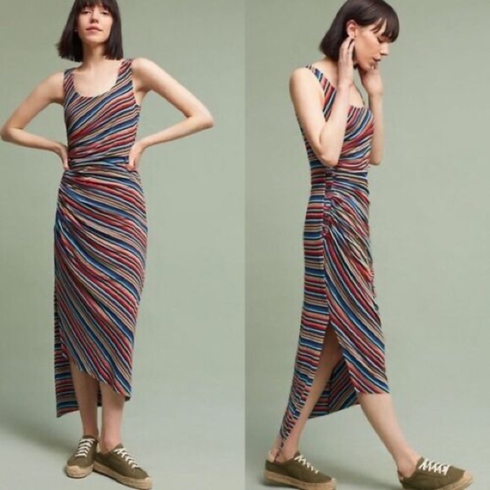Bailey 44 Lucia Rainbow Strip MIDI Maxi dress